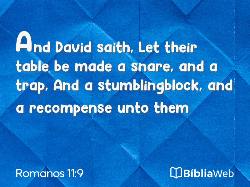 Romanos 11:9 em imagem para compartilhar