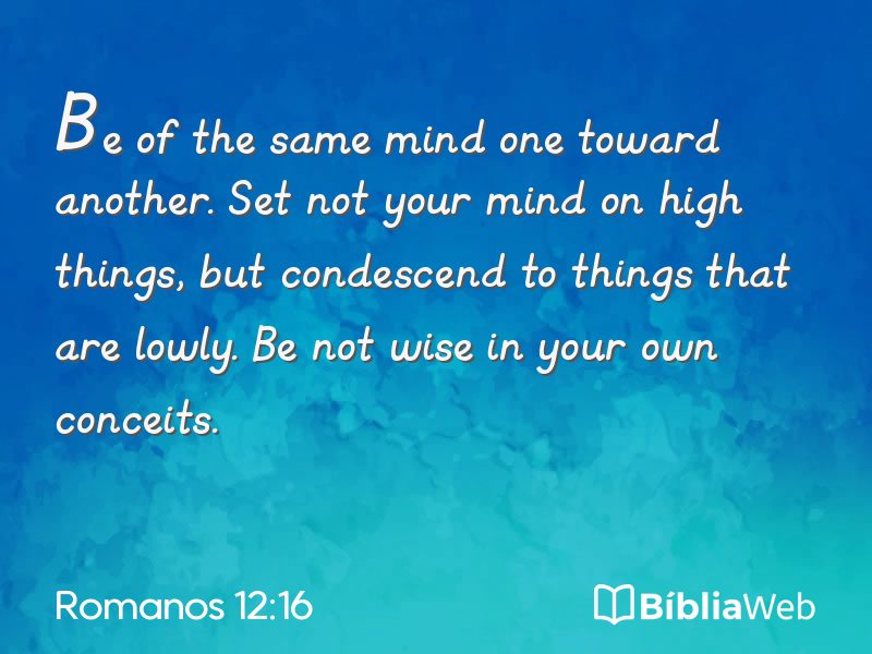 Romanos 12:16 em imagem para compartilhar