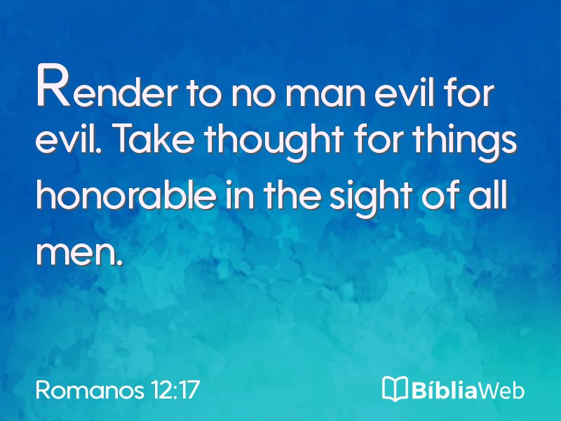 Romanos 12:17 em imagem para compartilhar