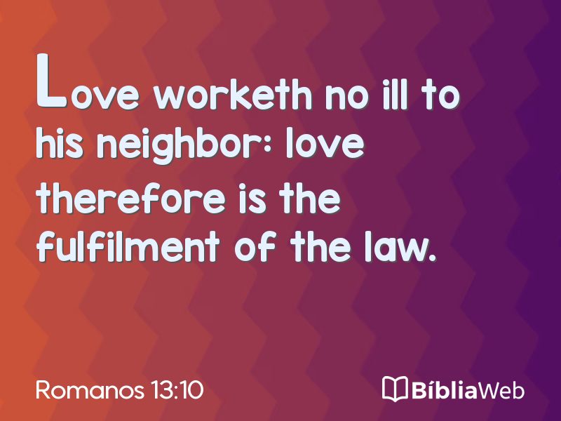 Romanos 13:10 em imagem para compartilhar