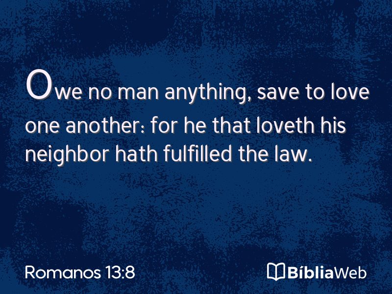 Romanos 13:8 em imagem para compartilhar