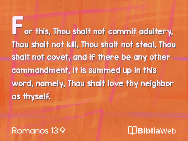 Romanos 13:9 em imagem para compartilhar
