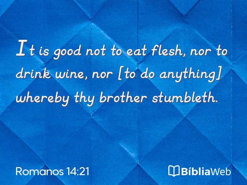 Romanos 14:21 em imagem para compartilhar