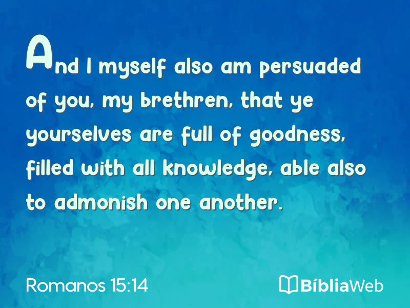 Romanos 15:14 em imagem para compartilhar