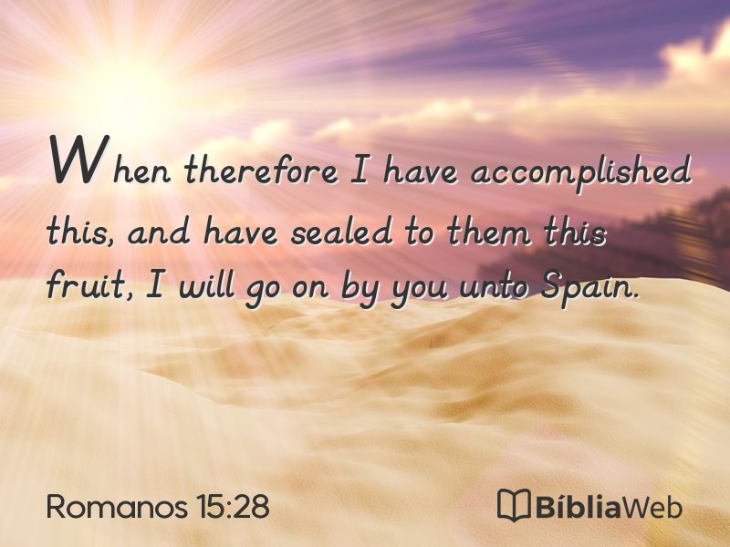 Romanos 15:28 em imagem para compartilhar