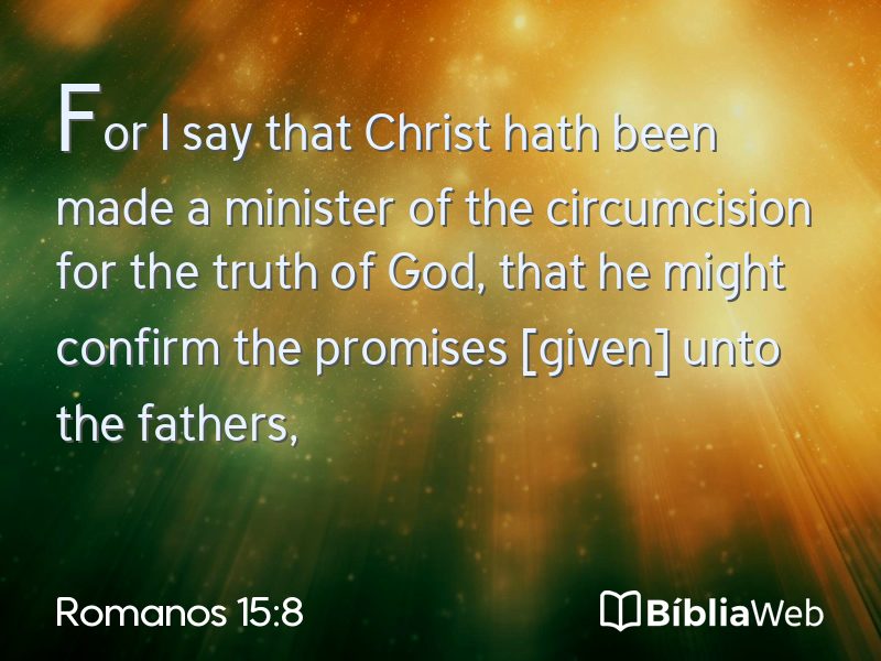 Romanos 15:8 em imagem para compartilhar