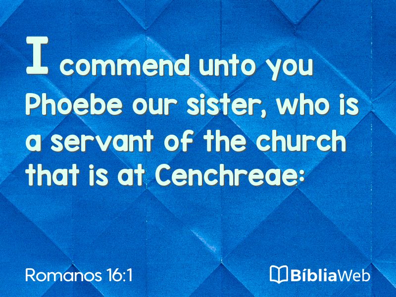 Romanos 16:1 em imagem para compartilhar