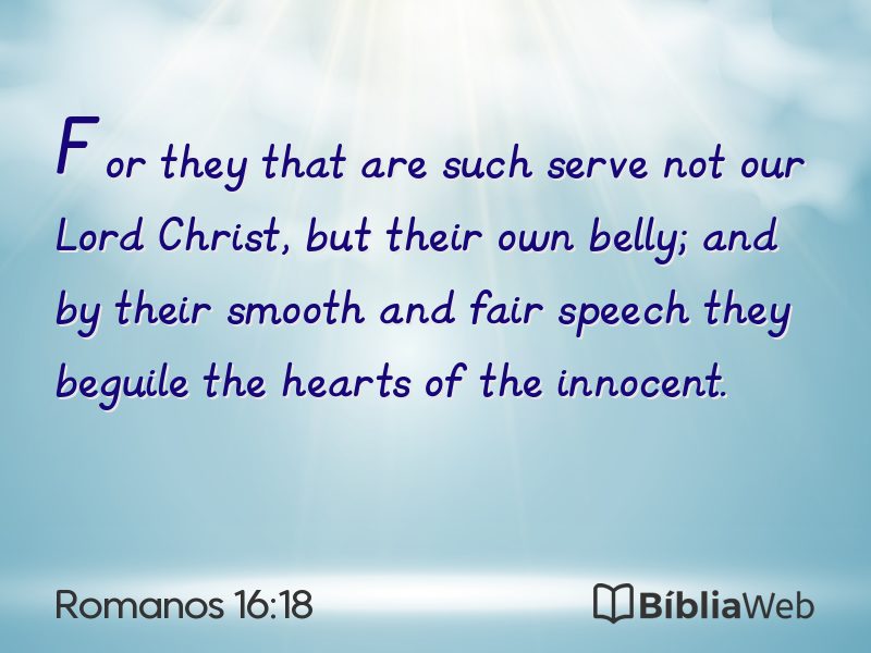 Romanos 16:18 em imagem para compartilhar