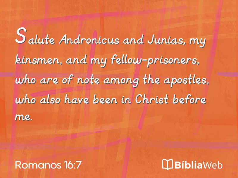 Romanos 16:7 em imagem para compartilhar