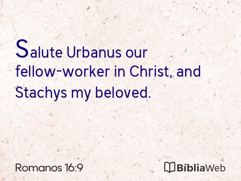 Romanos 16:9 em imagem para compartilhar