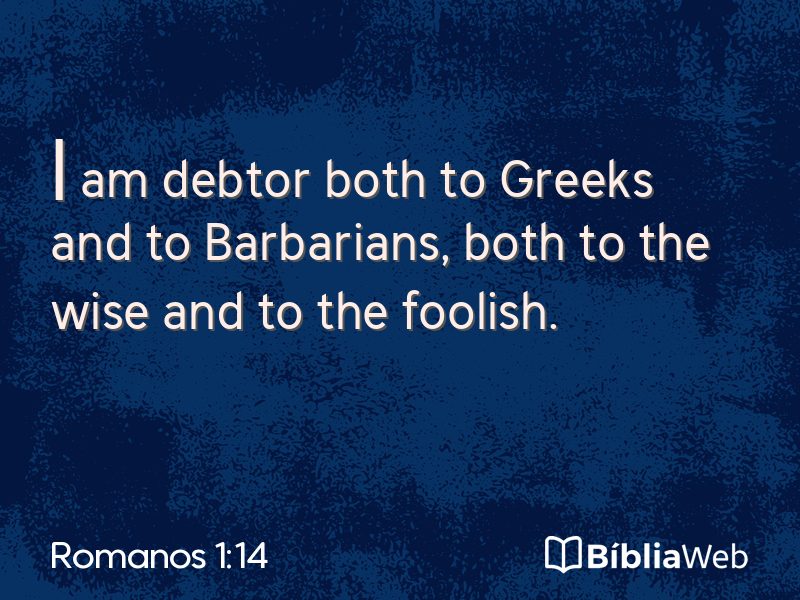 Romanos 1:14 em imagem para compartilhar