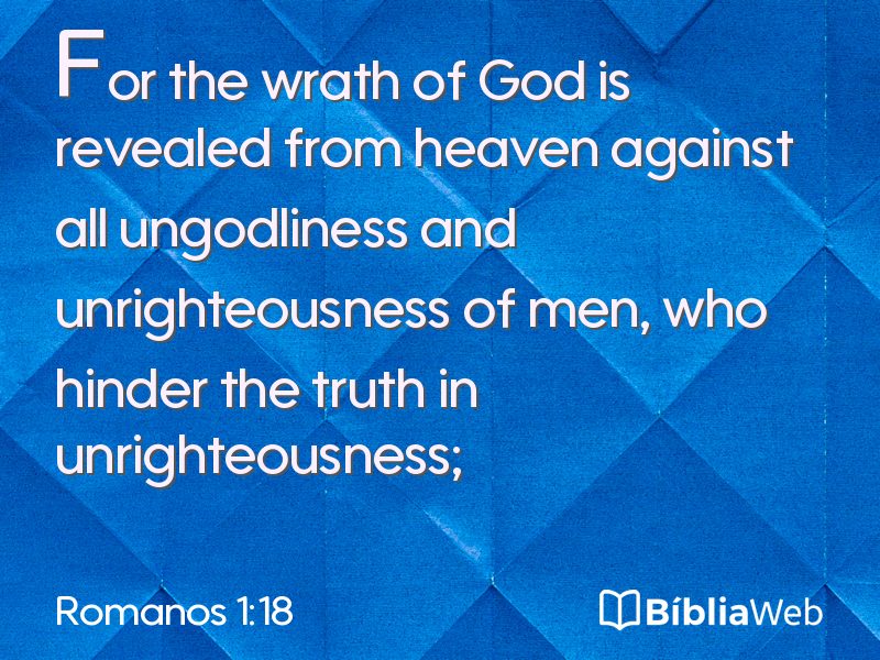 Romanos 1:18 em imagem para compartilhar