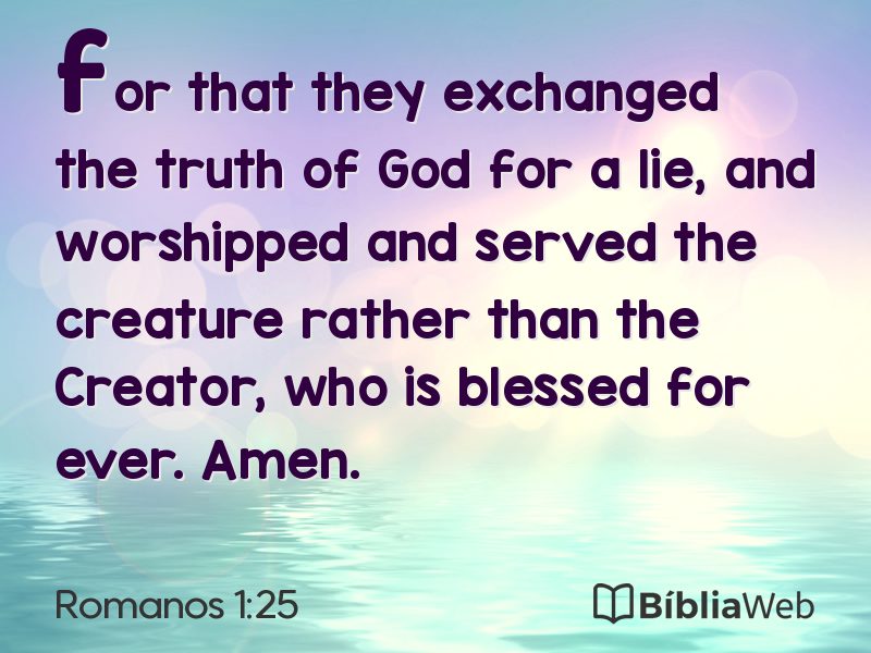Romanos 1:25 em imagem para compartilhar