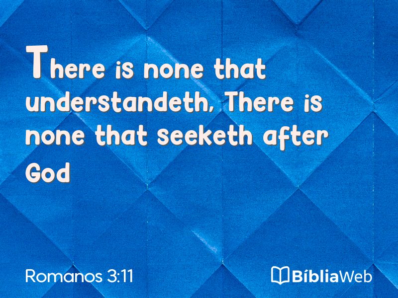 Romanos 3:11 em imagem para compartilhar