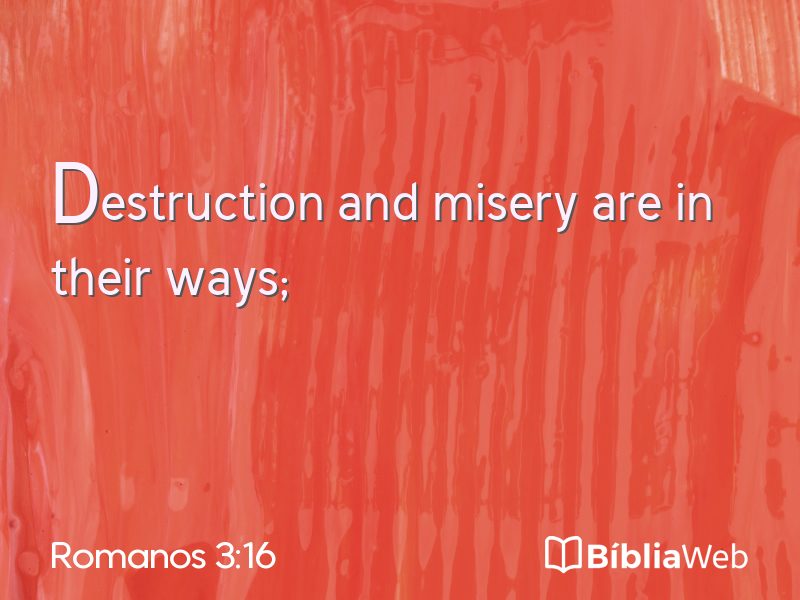 Romanos 3:16 em imagem para compartilhar