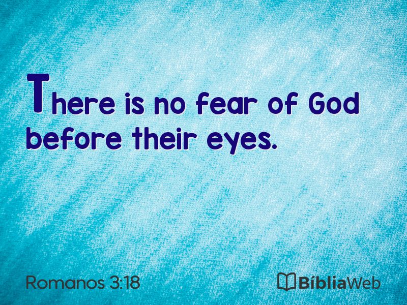 Romanos 3:18 em imagem para compartilhar