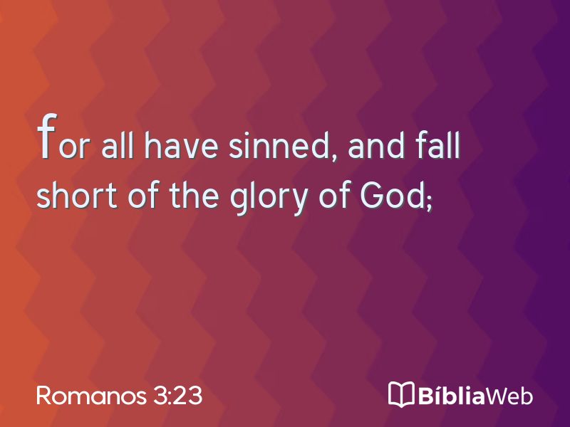 Romanos 3:23 em imagem para compartilhar