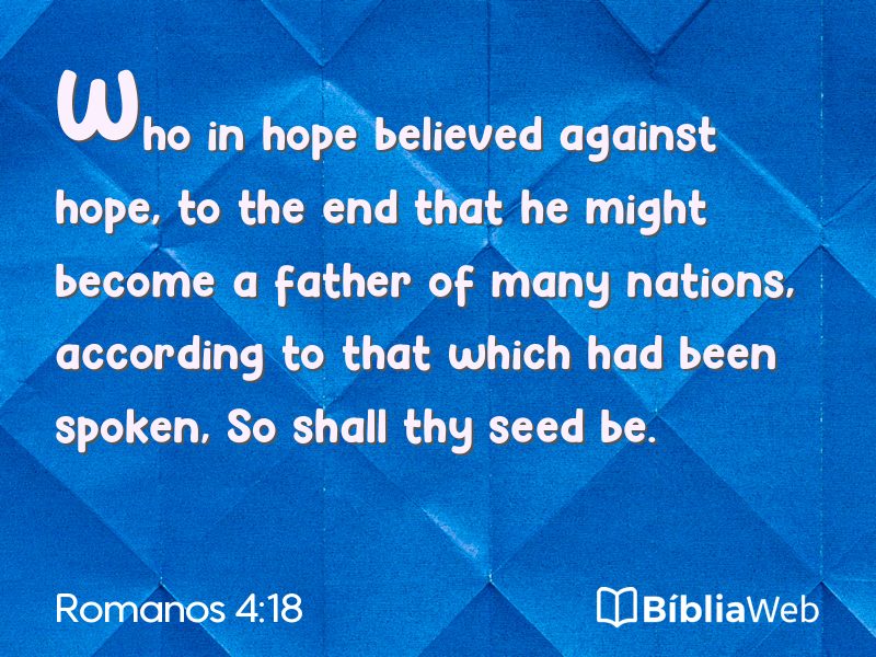 Romanos 4:18 em imagem para compartilhar