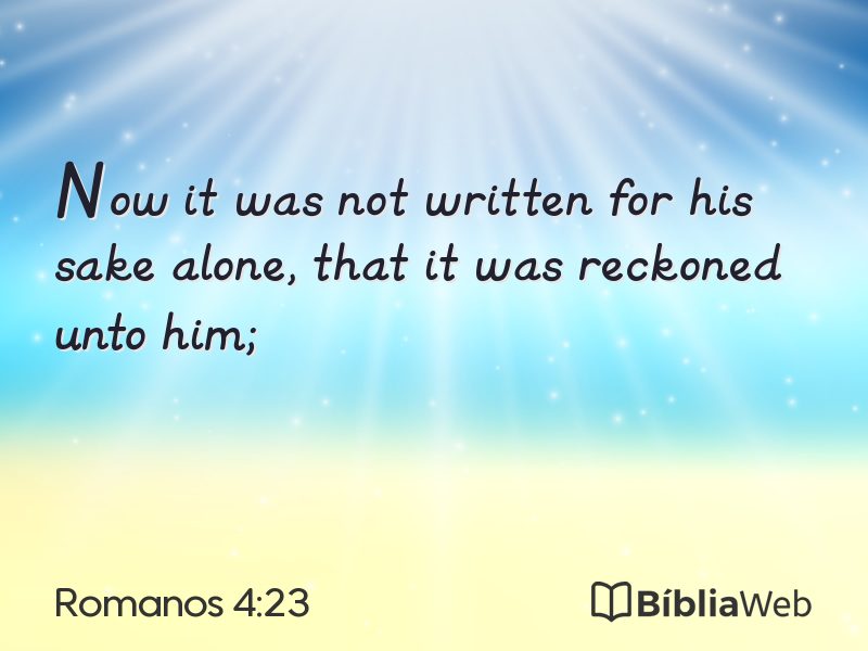 Romanos 4:23 em imagem para compartilhar