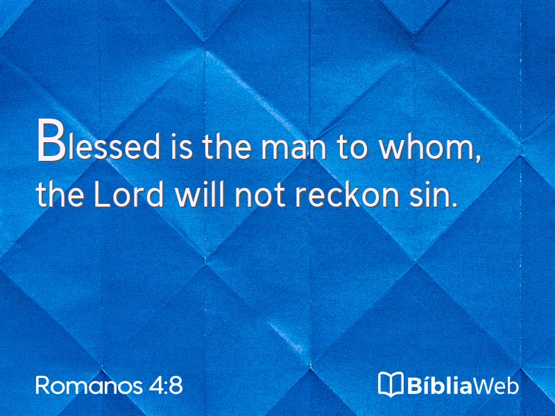 Romanos 4:8 em imagem para compartilhar
