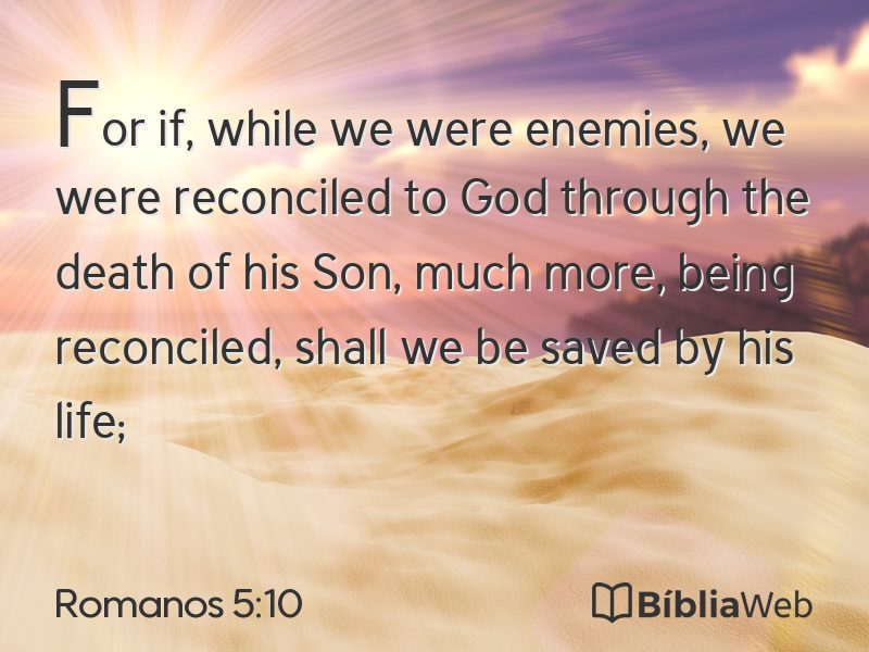 Romanos 5:10 em imagem para compartilhar