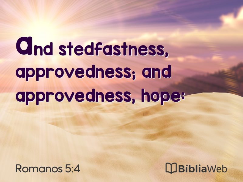 Romanos 5:4 em imagem para compartilhar