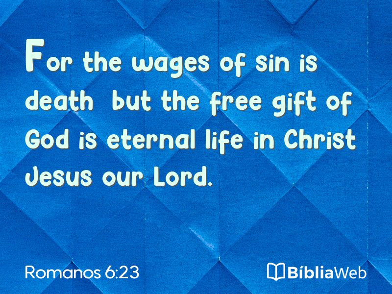 Romanos 6:23 em imagem para compartilhar