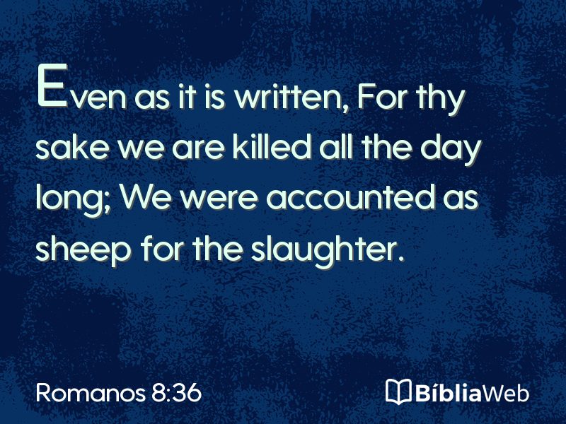Romanos 8:36 em imagem para compartilhar