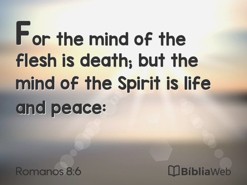 Romanos 8:6 em imagem para compartilhar