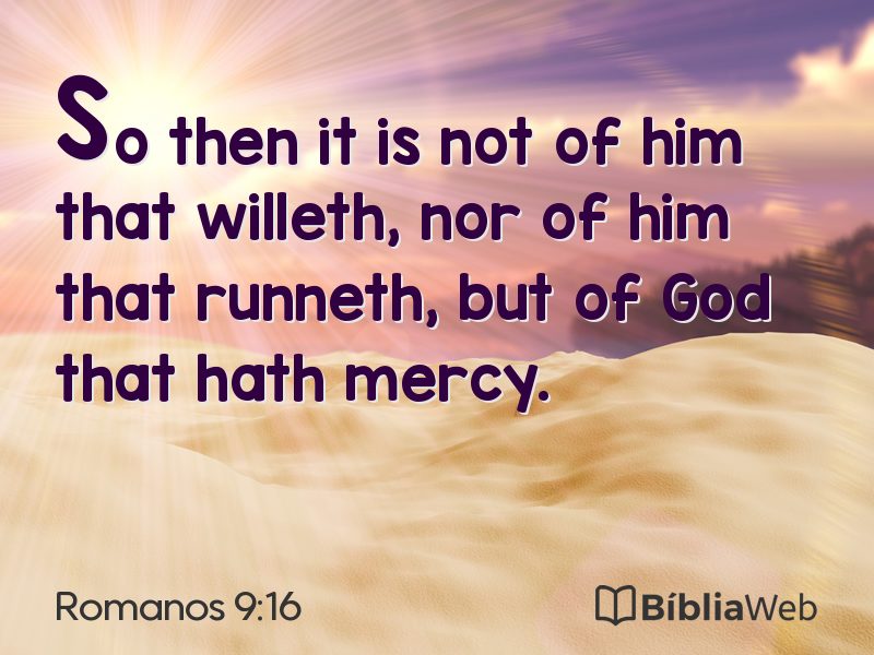 Romanos 9:16 em imagem para compartilhar