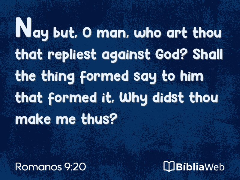 Romanos 9:20 em imagem para compartilhar