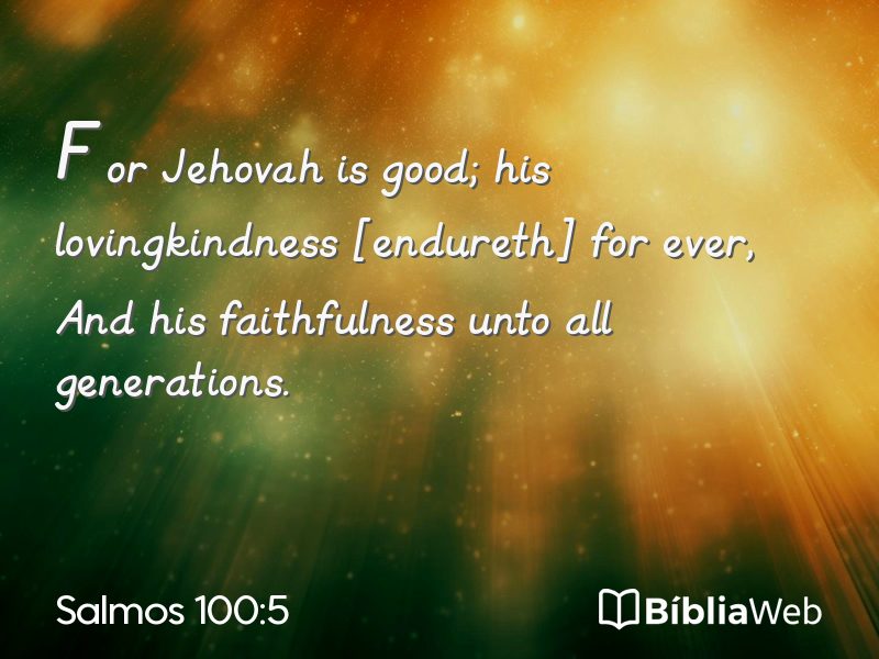 Salmos 100:5 em imagem para compartilhar