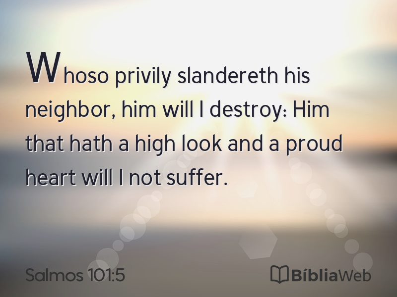 Salmos 101:5 em imagem para compartilhar