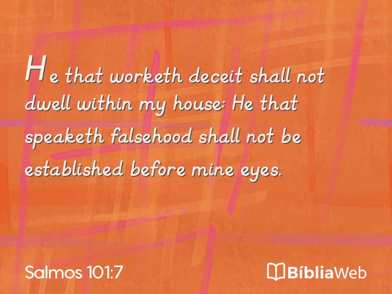 Salmos 101:7 em imagem para compartilhar
