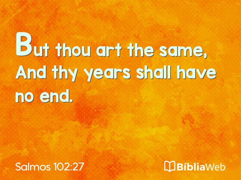 Salmos 102:27 em imagem para compartilhar
