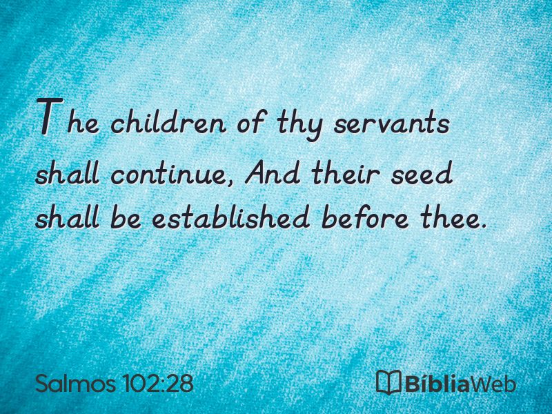 Salmos 102:28 em imagem para compartilhar