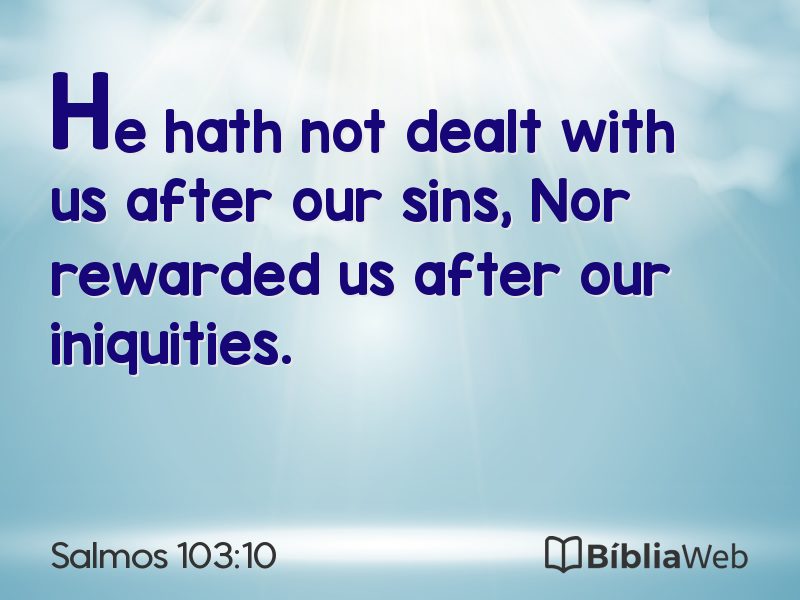 Salmos 103:10 em imagem para compartilhar