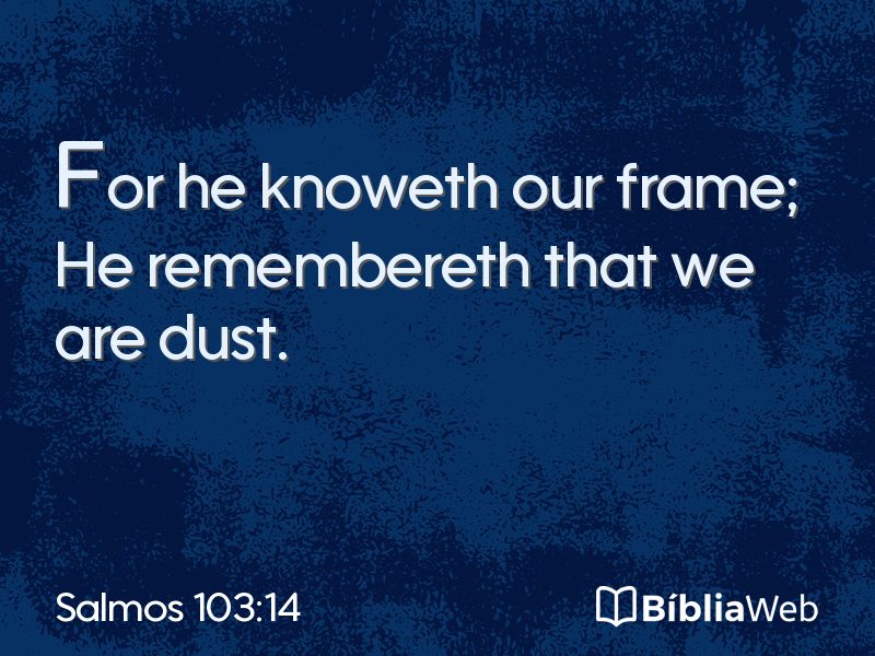 Salmos 103:14 em imagem para compartilhar
