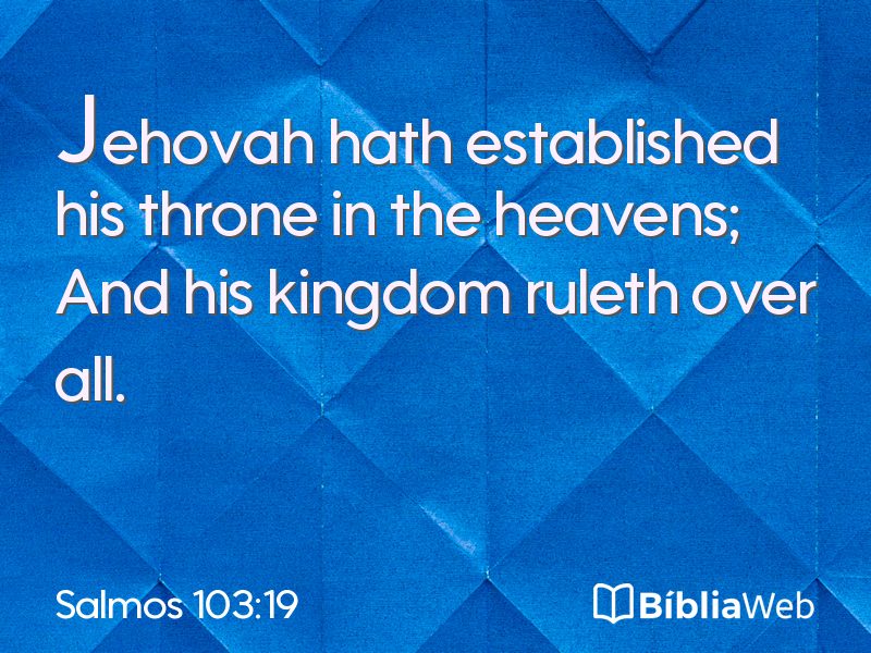Salmos 103:19 em imagem para compartilhar