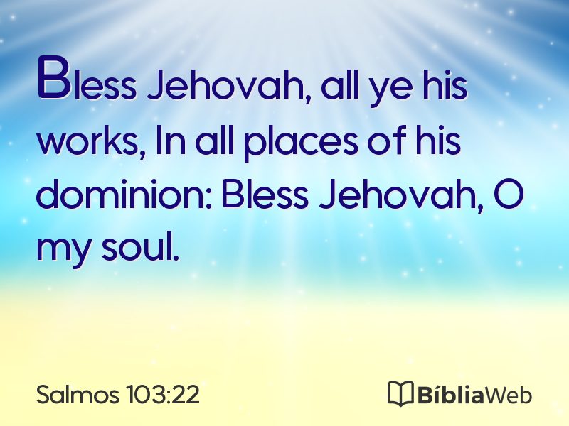 Salmos 103:22 em imagem para compartilhar