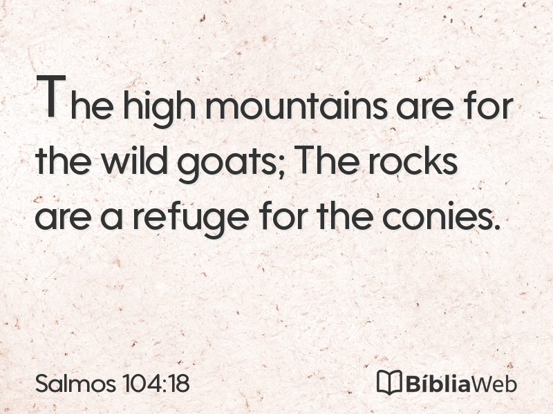 Salmos 104:18 em imagem para compartilhar