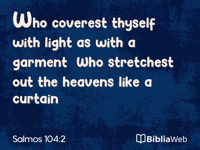 Salmos 104:2 em imagem para compartilhar