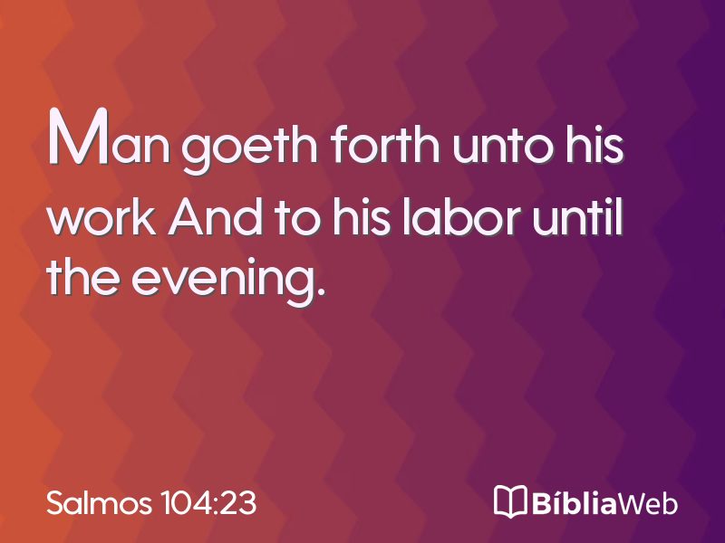 Salmos 104:23 em imagem para compartilhar