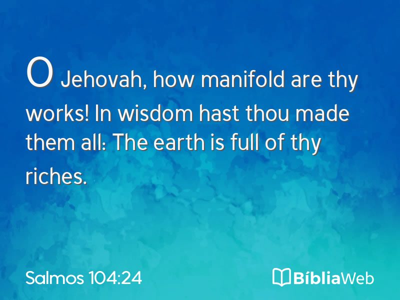 Salmos 104:24 em imagem para compartilhar