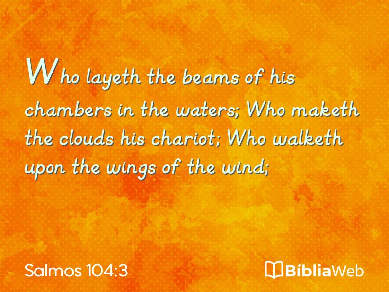 Salmos 104:3 em imagem para compartilhar