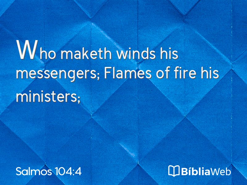 Salmos 104:4 em imagem para compartilhar