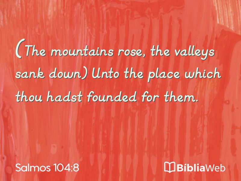 Salmos 104:8 em imagem para compartilhar