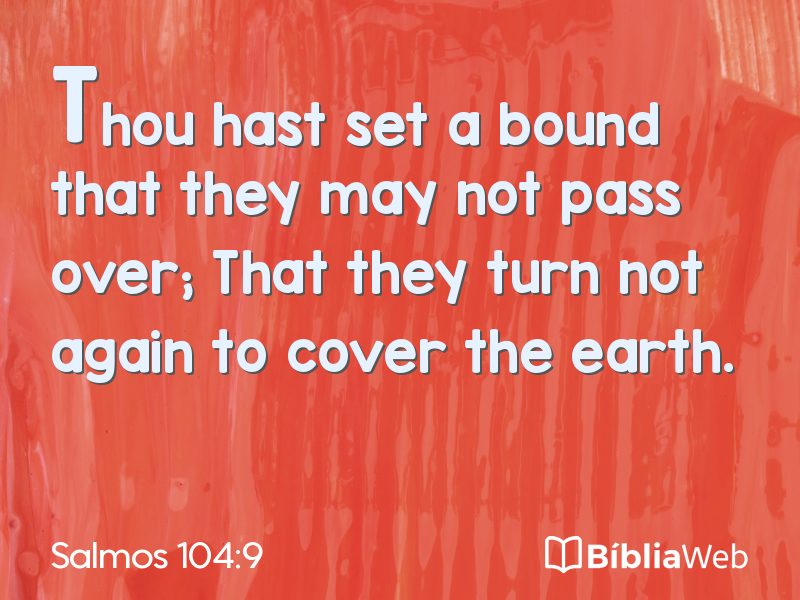 Salmos 104:9 em imagem para compartilhar