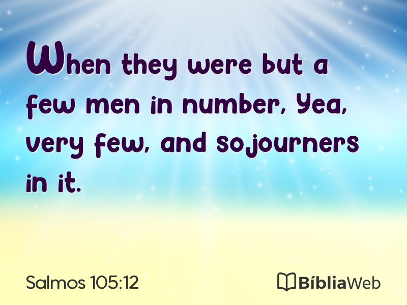 Salmos 105:12 em imagem para compartilhar