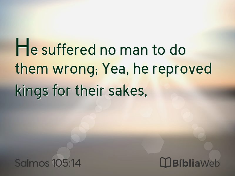 Salmos 105:14 em imagem para compartilhar